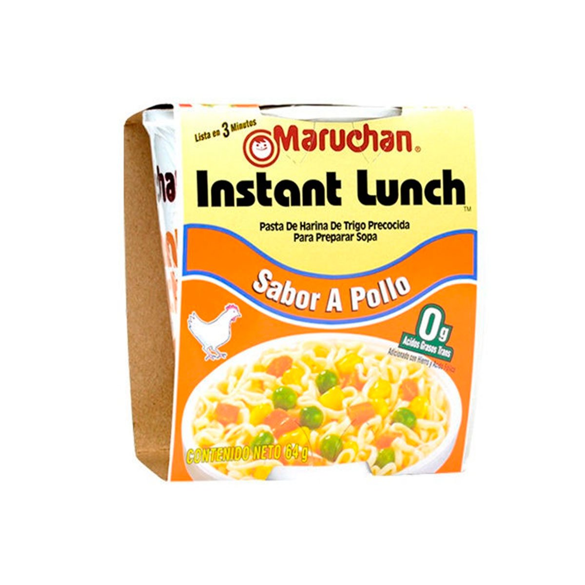 MARUCHAN PASTA INSTANTÁNEA SABOR POLLO 64 GR - Distribuidora Santiago