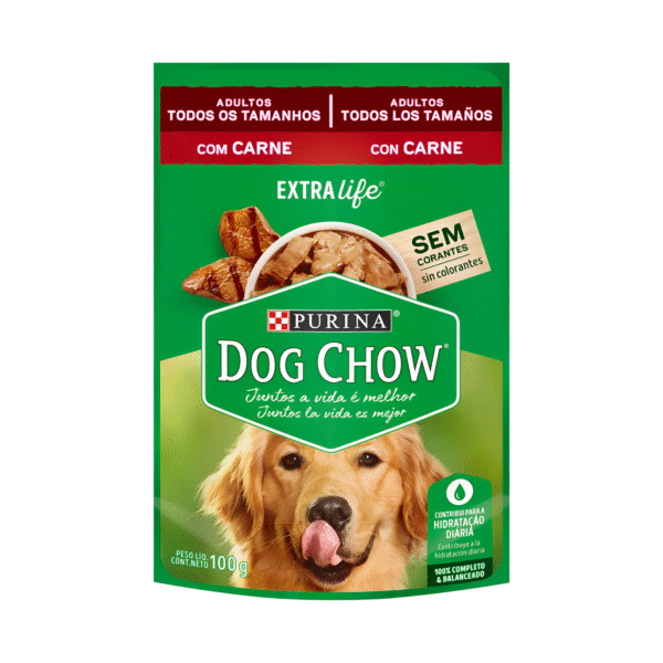 SACHET DOG CHOW ADULTOS - TODOS LOS TAMAÑOS CON CARNE 100 G
