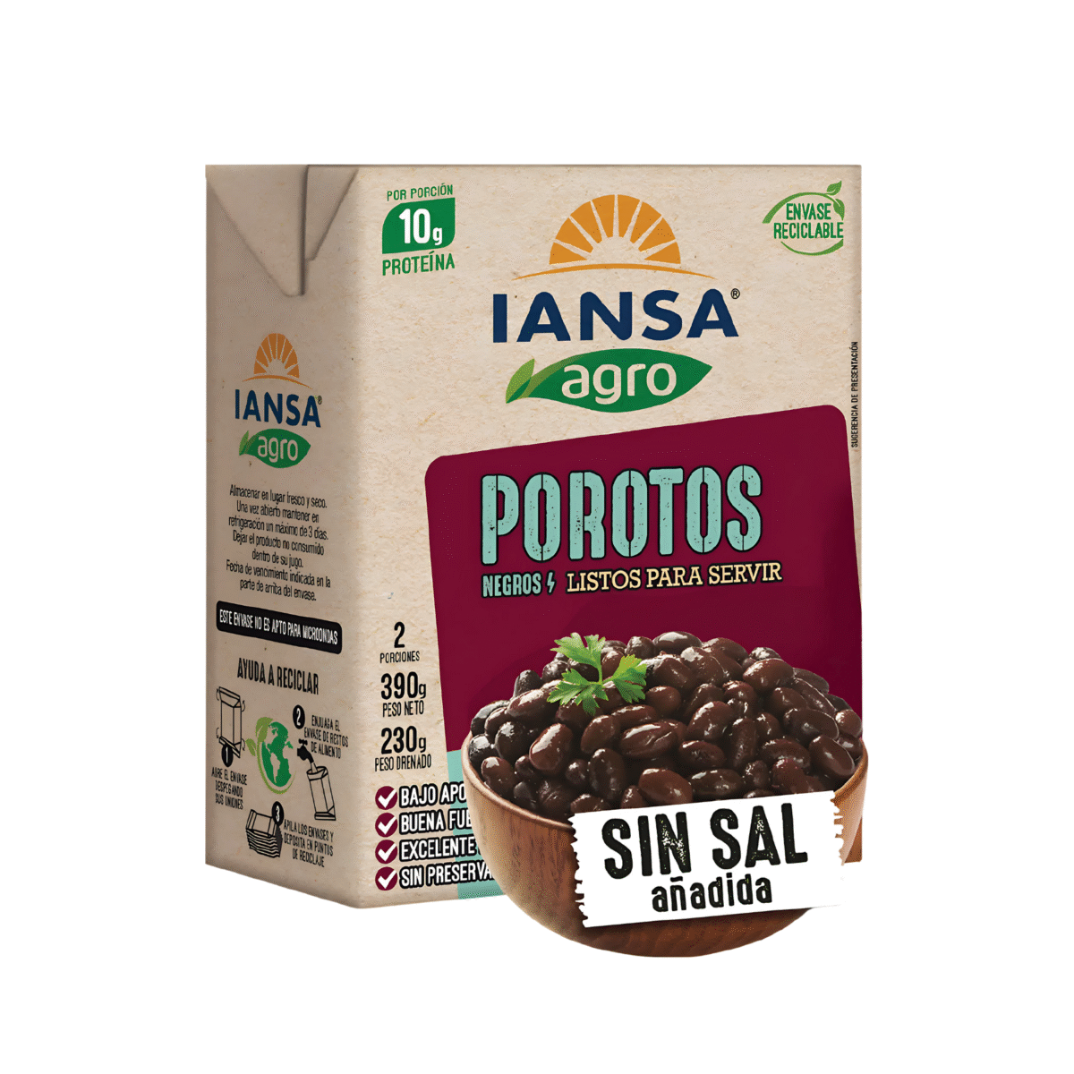 POROTOS NEGROS IANSA AGRO 390 G