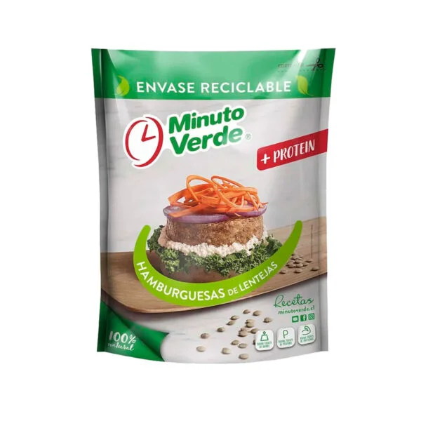MINUTO VERDE HAMBURGUESA DE LENTEJAS 100G