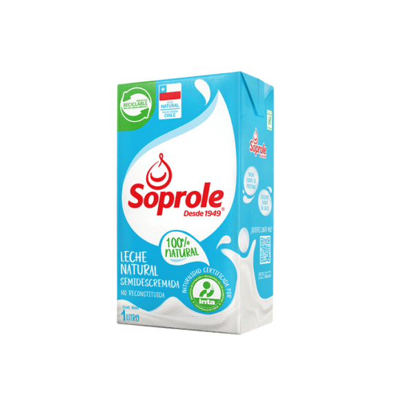 LECHE SEMIDESCREMADA SOPROLE 1 L