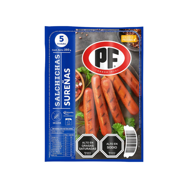 SALCHICHAS SUREÑAS PF 5U 250 G