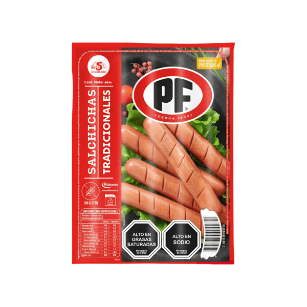 SALCHICHAS TRADICIONALES PF 5U 250 G