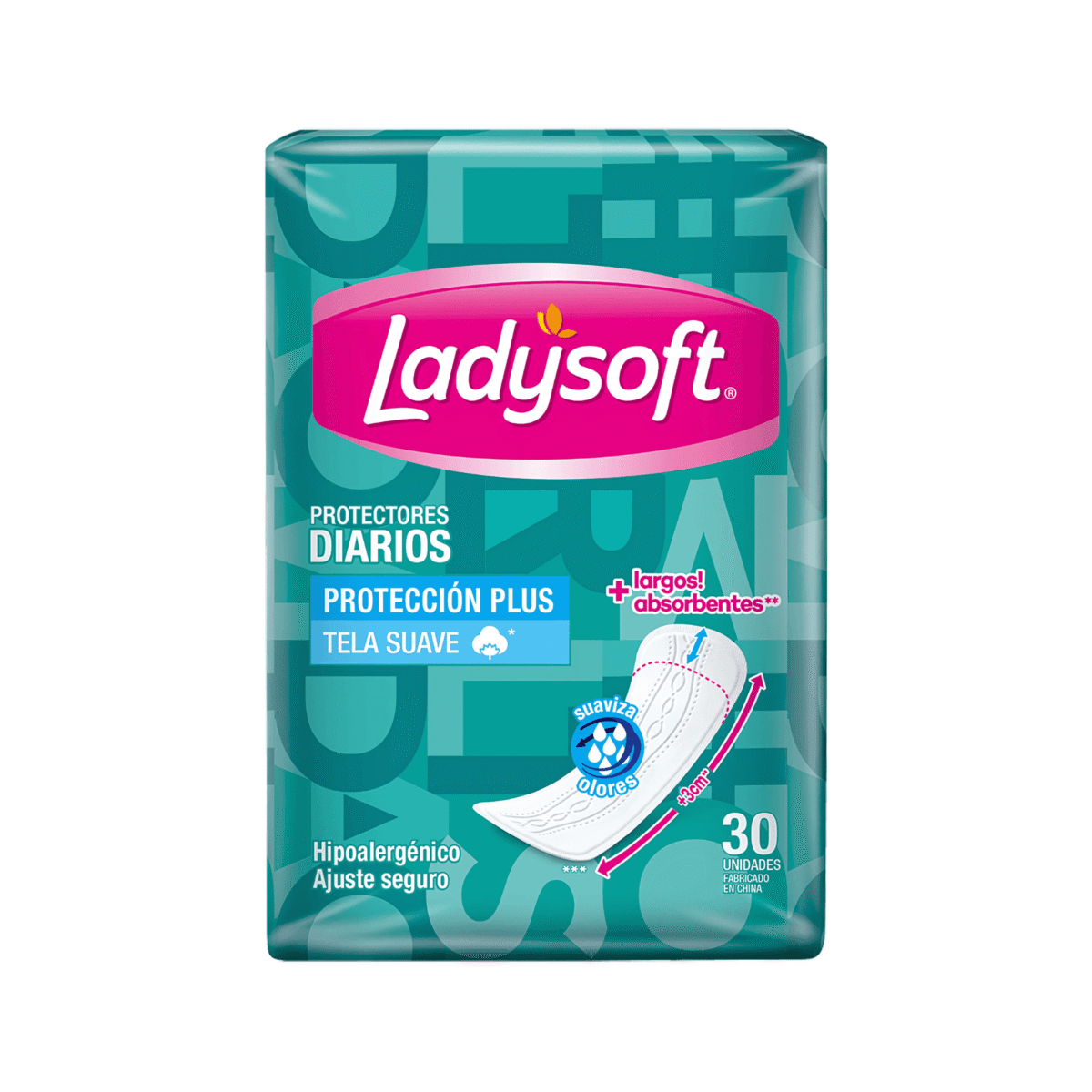 LADYSOFT PROTECTORES DIARIOS PROTECCIÓN PLUS TELA SUAVE 30 U