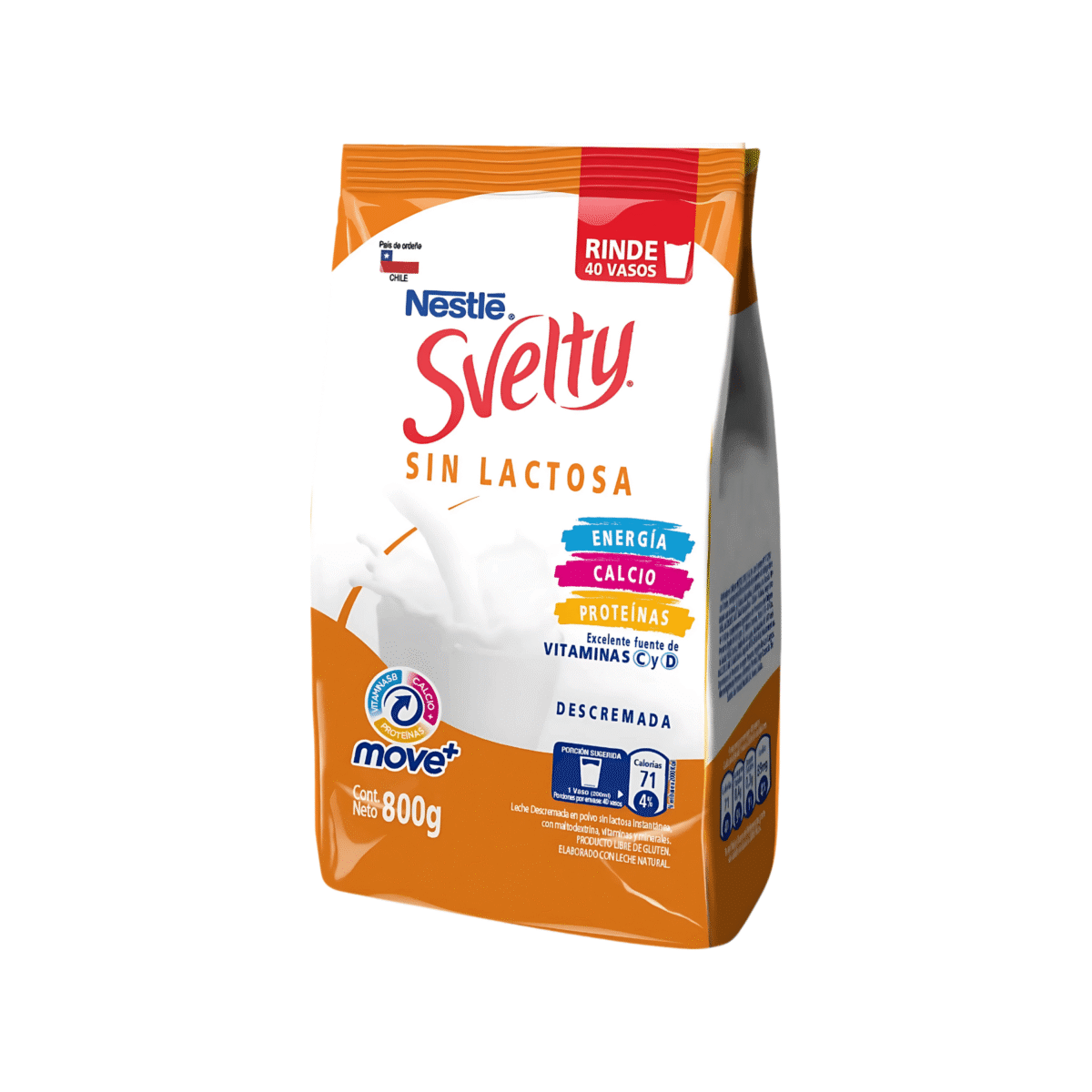 LECHE EN POLVO SVELTY SIN LACTOSA NESTLÉ 800 G