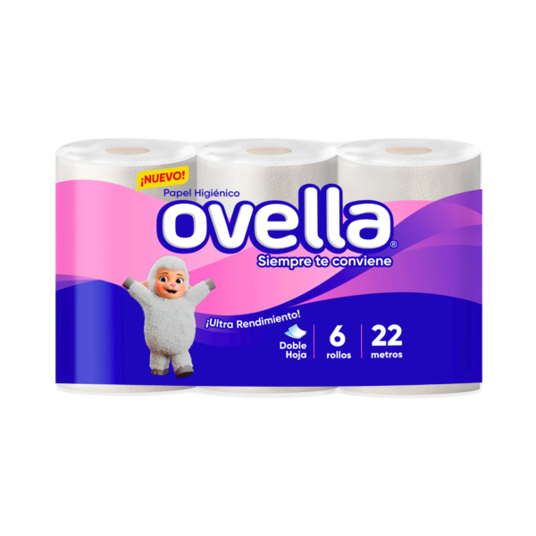PAPEL HIGIÉNICO OVELLA 6 X 22 METROS (X8 PAQUETES)
