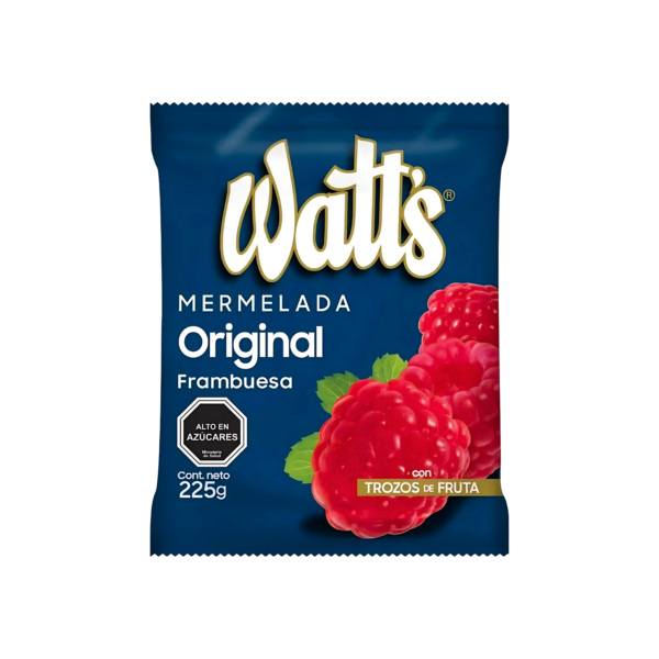 WATT'S MERMELADA DE FRAMBUESA BOLSA 225 G. COD. 1159