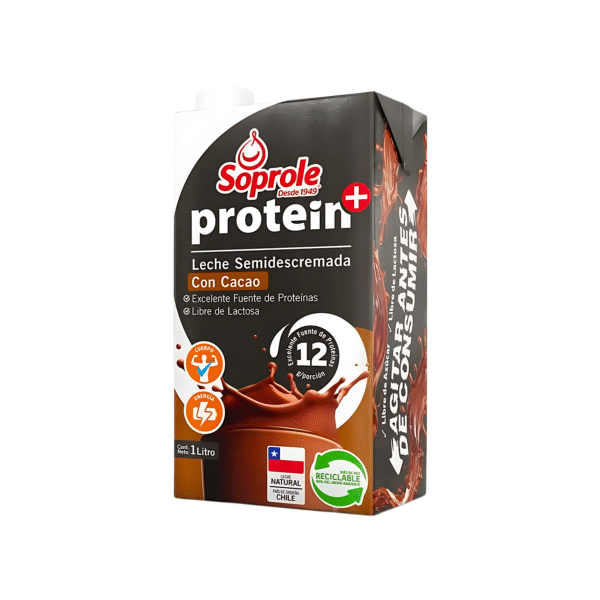 LECHE PROTEIN SEMIDESCREMADA CACAO SOPROLE 1L