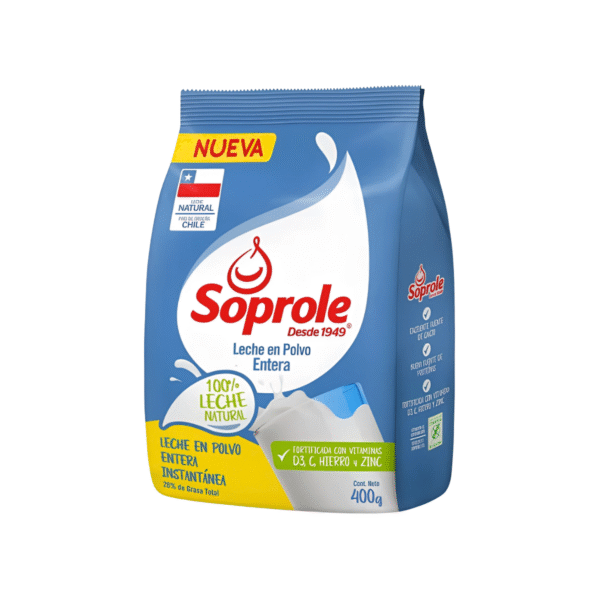 LECHE EN POLVO ENTERA SOPROLE 400 G