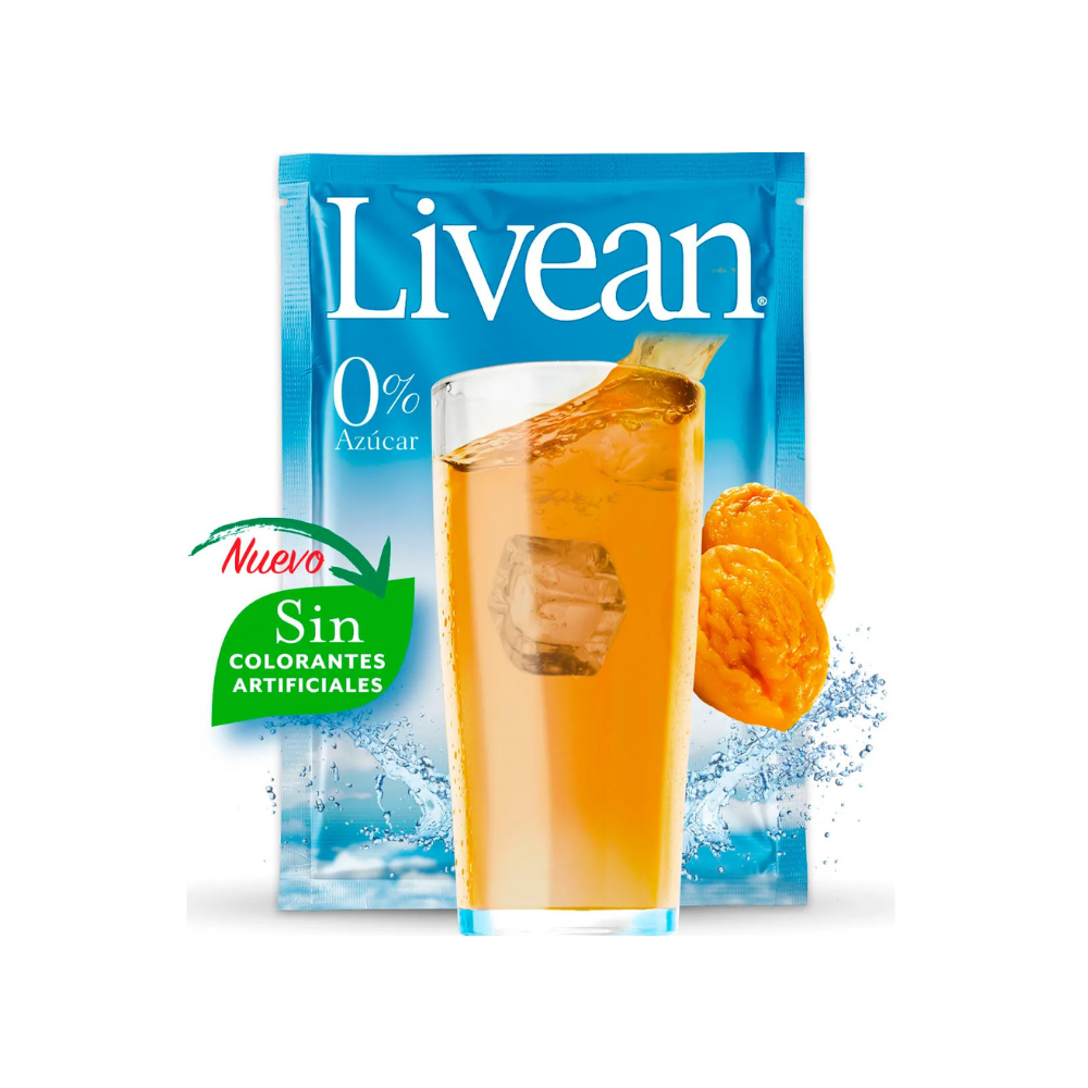 DISPLAY JUGO EN POLVO LIVEAN HUESILLO 7 G X 10