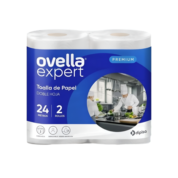 TOALLA PAPEL OVELLA EXPERT 2 X 24 M (X8 PAQUETES)
