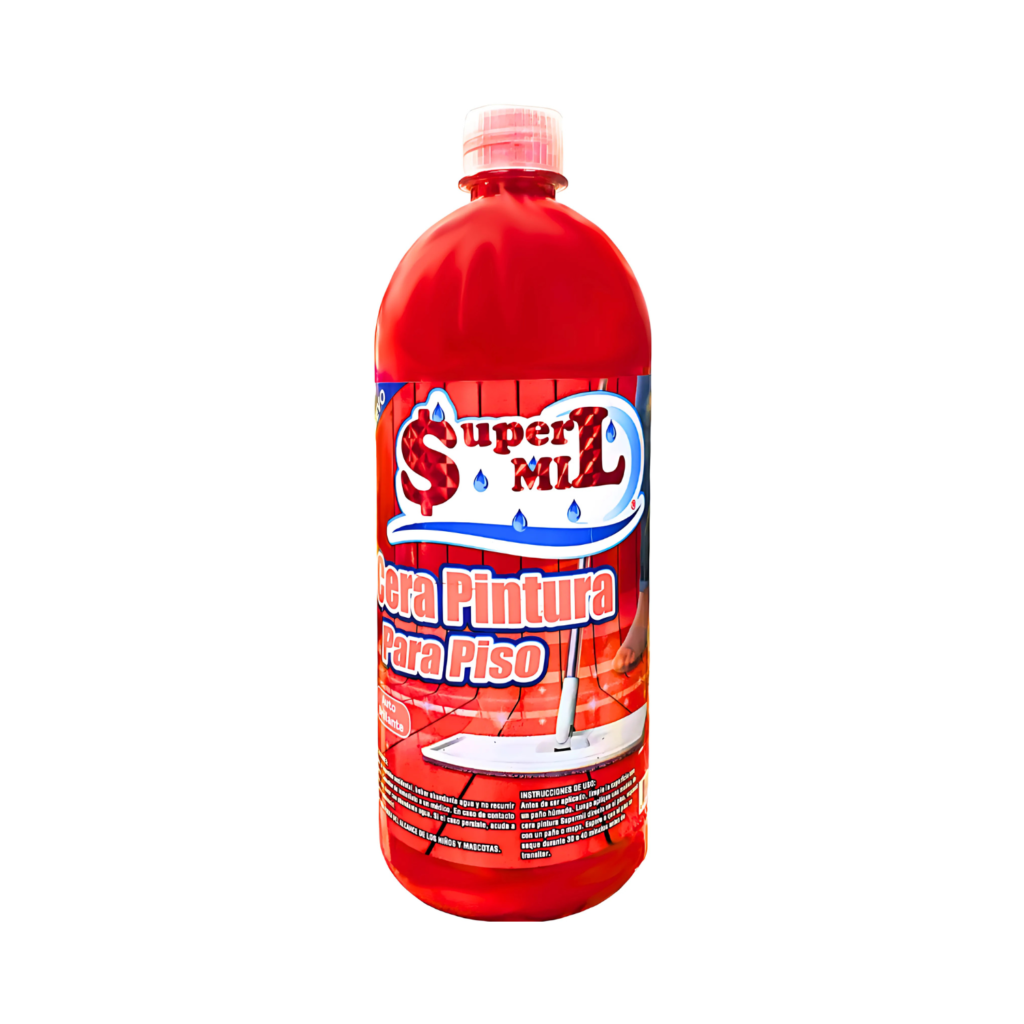 CERA PINTURA ROJA PARA PISO SUPER MIL 1 L