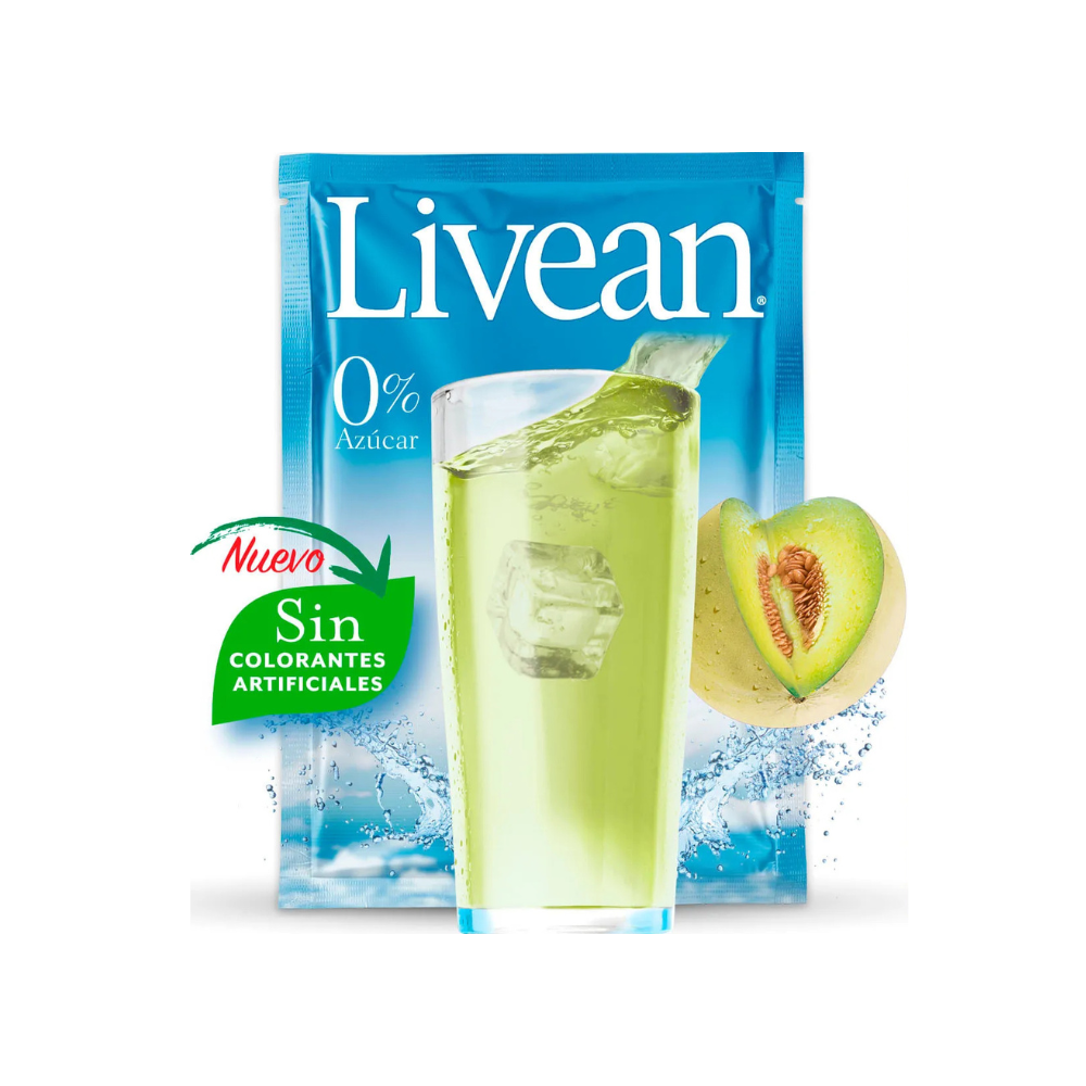 DISPLAY JUGO EN POLVO LIVEAN MELÓN TUNA 7 G X 10