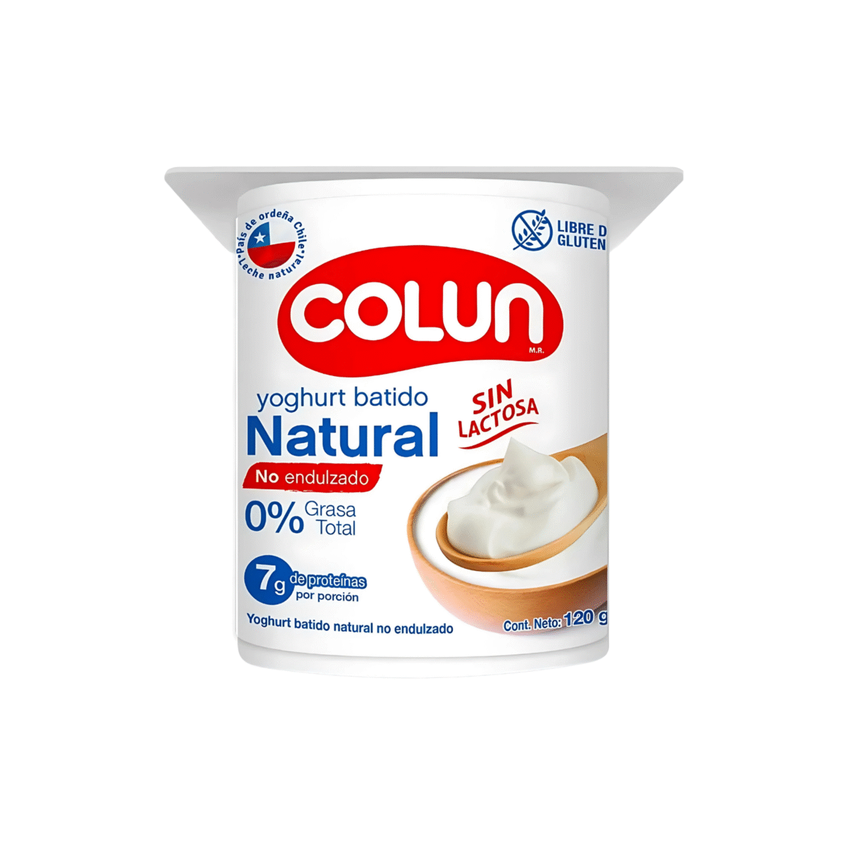 YOGHURT NATURAL SIN LACTOSA COLUN 120 G