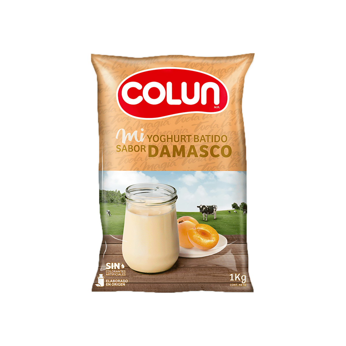 YOGHURT BATIDO DAMASCO BOLSA COLUN 1 L