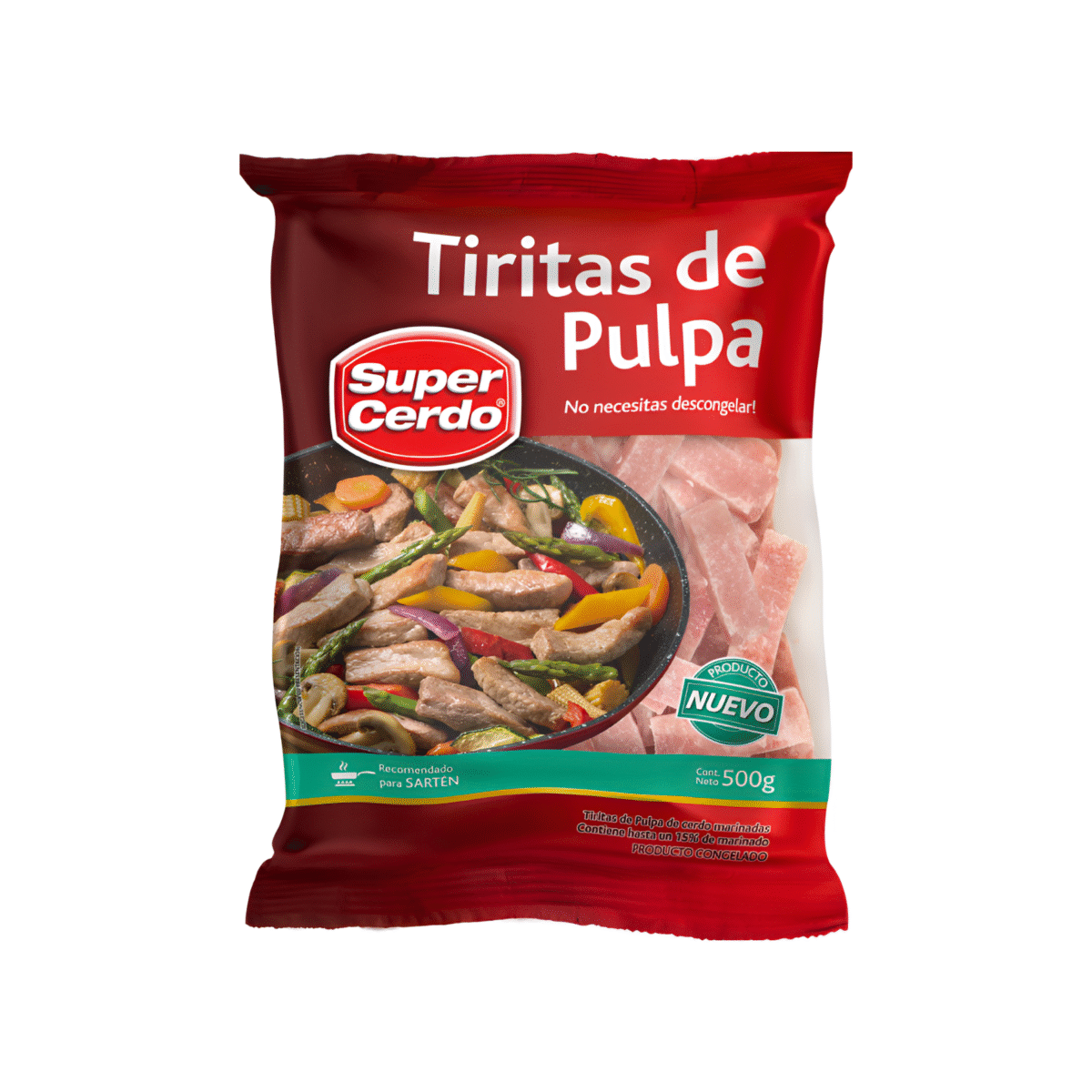 TIRITAS DE PULPA SUPER CERDO 500 G