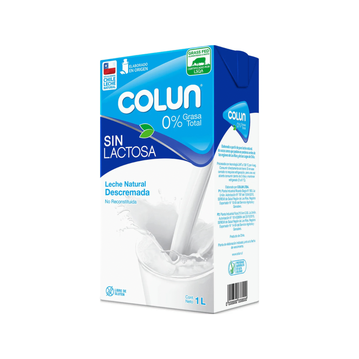 LECHE DESCREMADA SIN LACTOSA COLUN 1 L