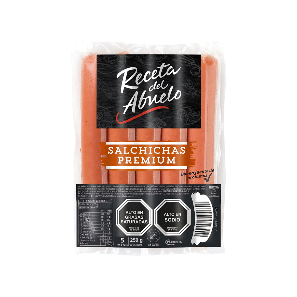 SALCHICHAS PREMIUM RDA 250 G