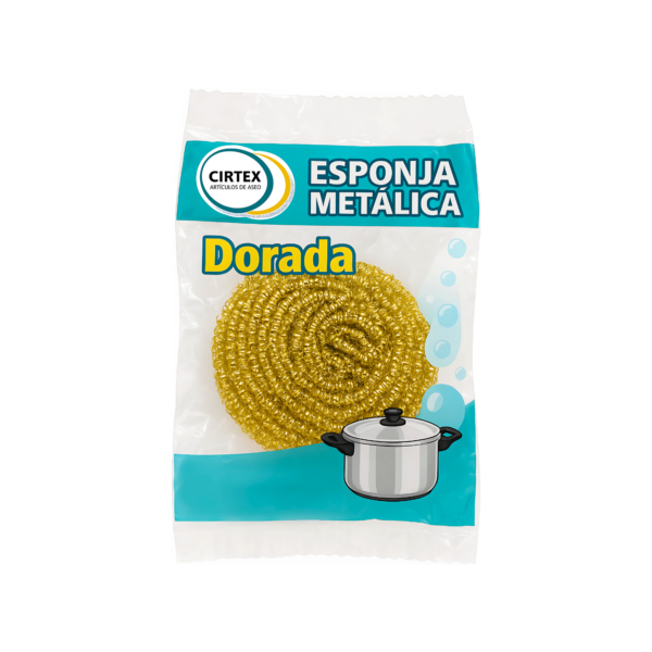 PACK ESPONJA METALICA DORADA CIRTEX 25 U