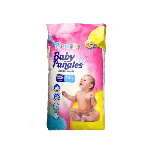 BABY PAÑALES ROMIKY TALLA XXG 14U