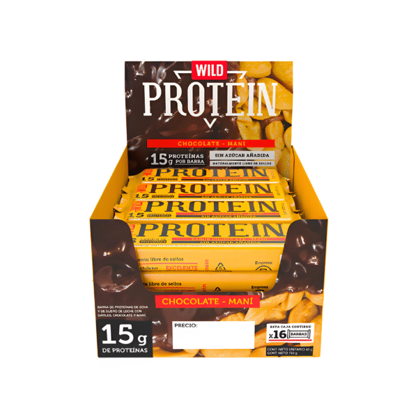 WILD PROTEIN CHOCOLATE MANÍ 16U X 45G