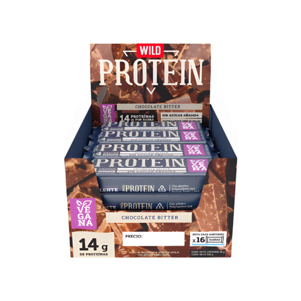 WILD PROTEIN SABOR CHOCOLATE BITTER 16U X 45G