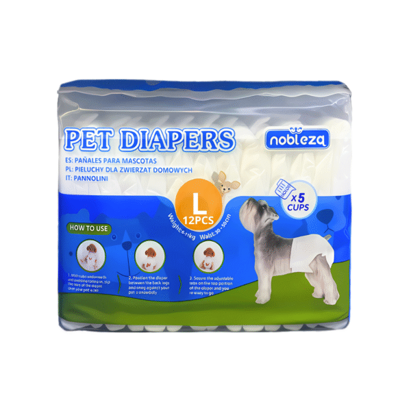 PAÑALES PARA PERRO NOBLEZA TALLA L 12 U