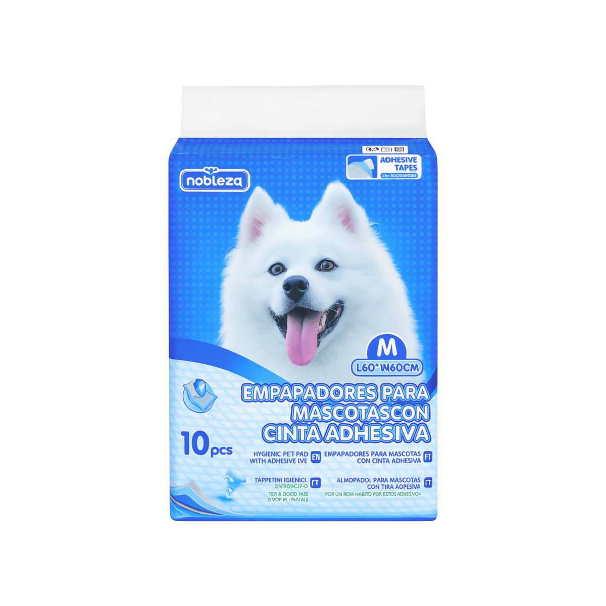 EMPAPADORES PARA MASCOTAS CON ADHESIVO TALLA M 10U