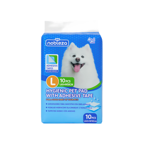 EMPAPADORES PARA MASCOTAS CON ADHESIVO NOBLEZA TALLA L 10U
