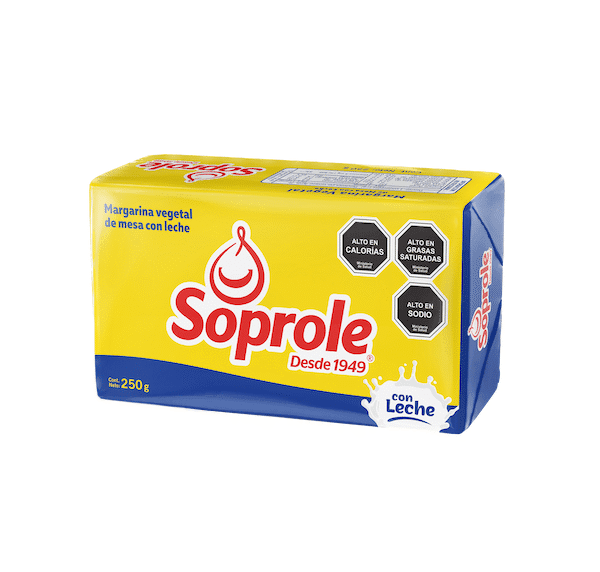 Margarina Pan Soprole 250 g en formato individual